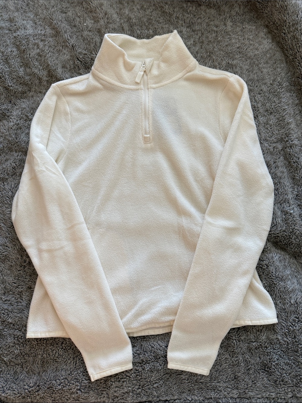 Crane Women’s Cream Fleece Quarter-Zip Pullover – Size Small – NWT